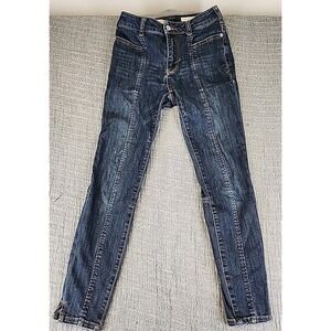 Pilcro and the Letterpress Dark Wash High-Rise Denim Legging Blue Jeans, Size 26